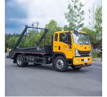 Sinotruk 7CBM мусоровоз с поворотным рычагом и бункерным погрузчиком