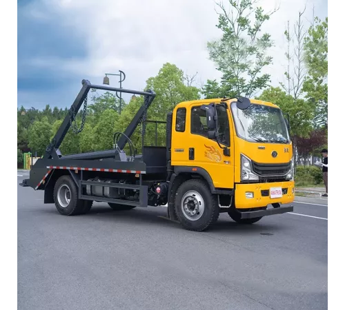 Sinotruk 7CBM мусоровоз с поворотным рычагом и бункерным погрузчиком