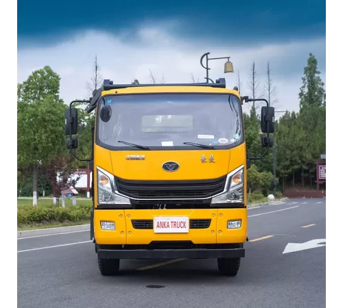 Sinotruk 7CBM мусоровоз с поворотным рычагом и бункерным погрузчиком