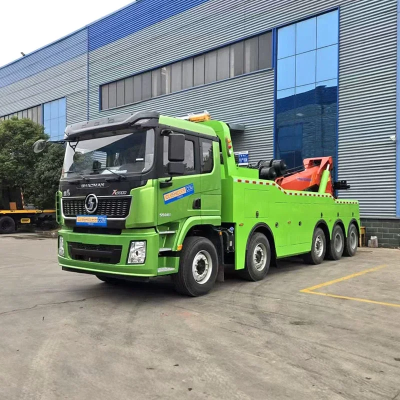 Эвакуаторный грузовик Shacman 8x4 с поворотным краном 20 тонн — изображение 3