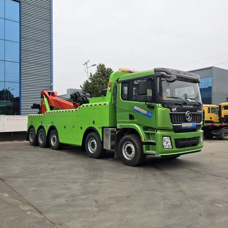 Эвакуаторный грузовик Shacman 8x4 с поворотным краном 20 тонн — изображение 4